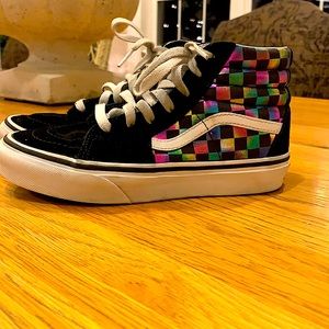 Girls high top van sneakers. Gently worn very little.